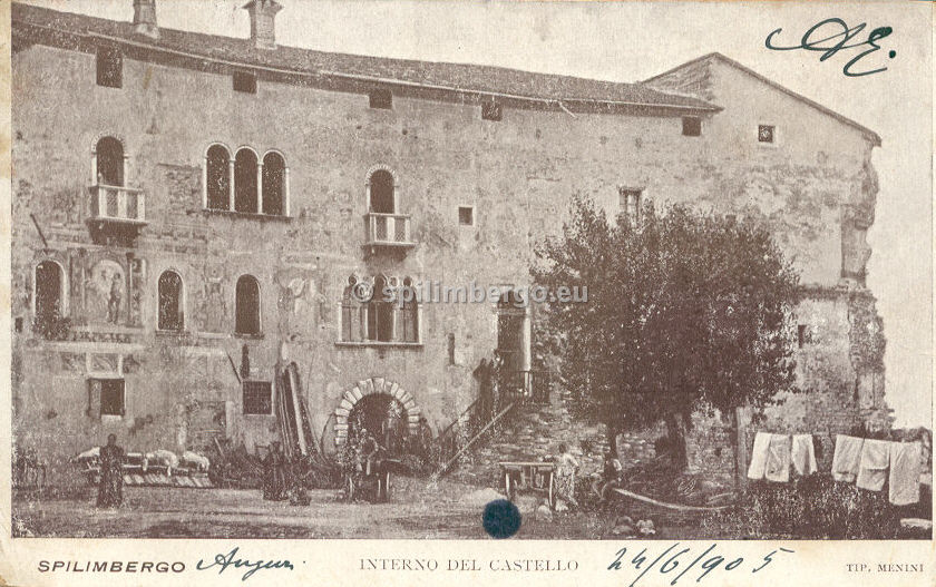 Spilimbergo, interno del castello 1905.jpg